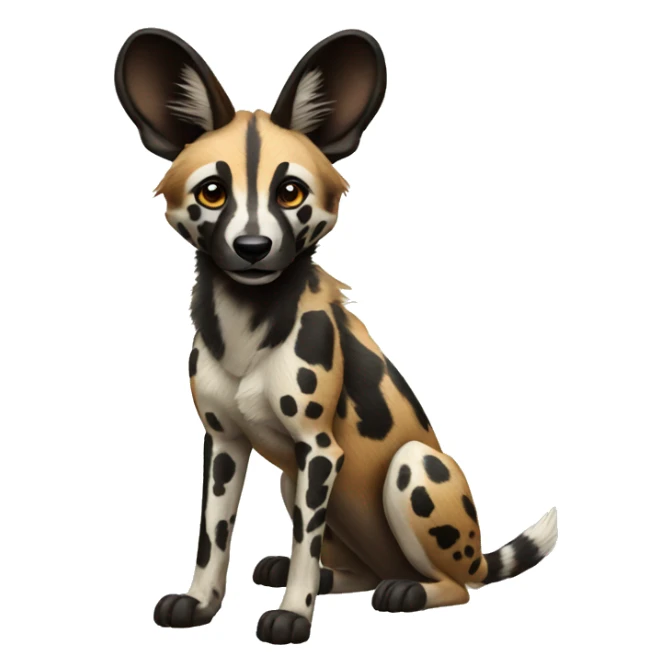 african wild dog sticker