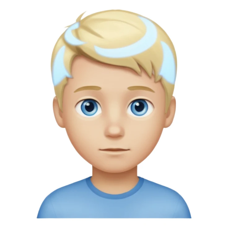 Menino zombe do olho azul claro e cabelo loiro claro  sticker