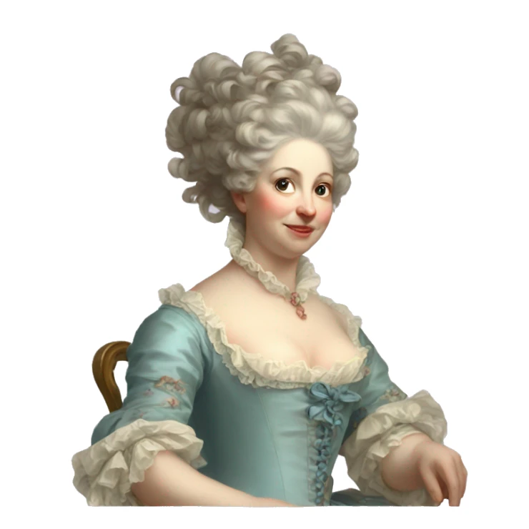 Painting of rococo women sticker