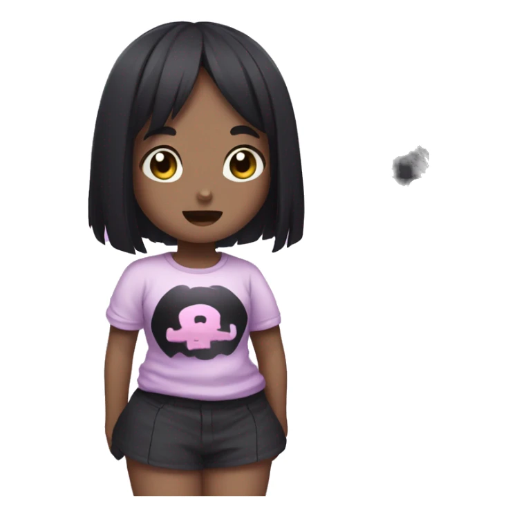 Kuromi with a shirt saying I 💜 MILA sticker