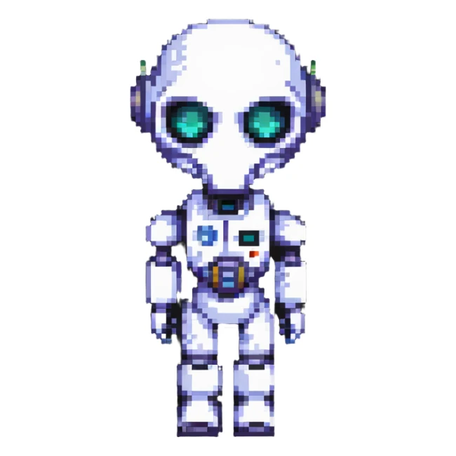 space doctor robot alien with mask sticker