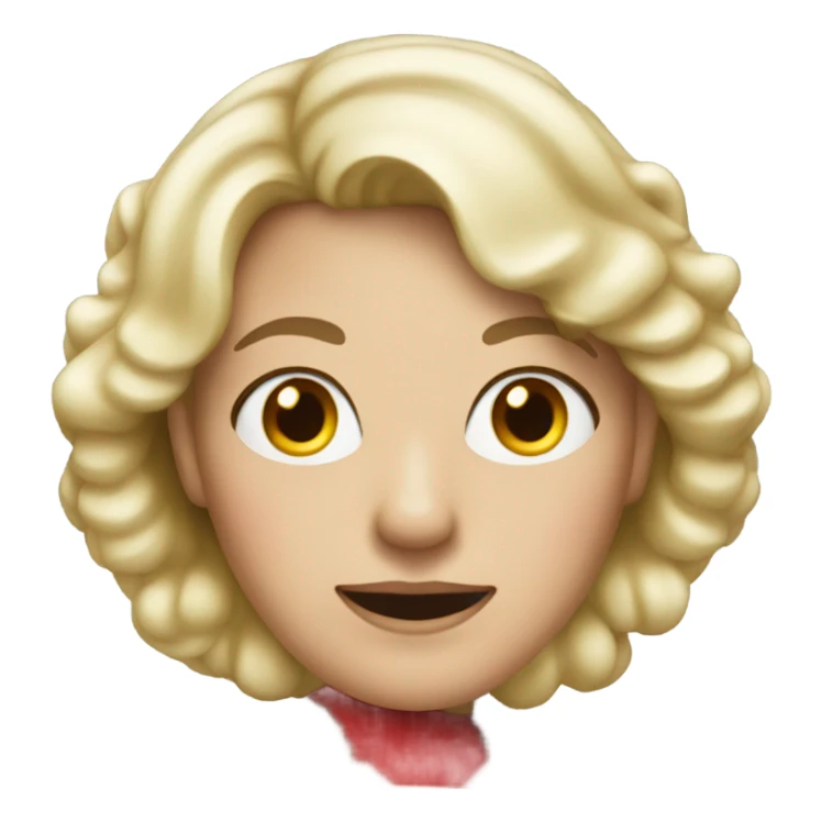 blonde middle aged woman with brown eyes dressed as santa sticker