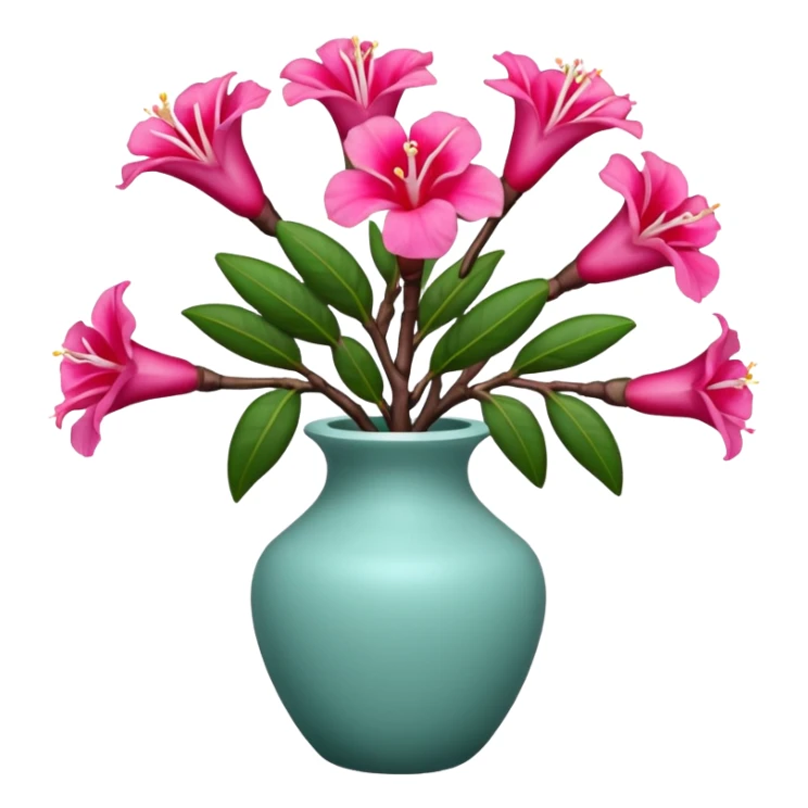 a Adenium obesum in a vase sticker