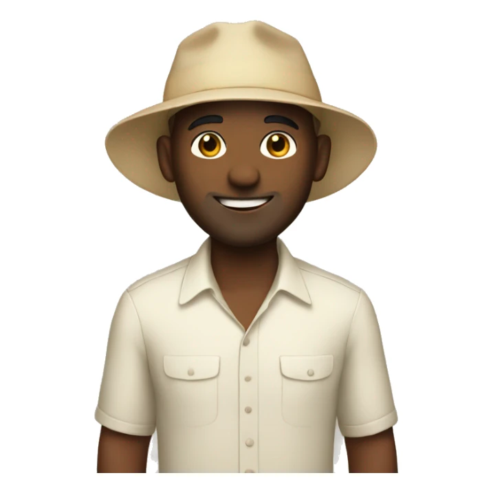 man with island of kids sticker