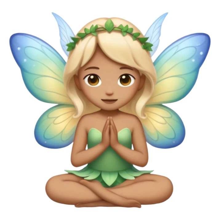 Make a me a cute peaceful emoji with beau real colors, asthetic, that has fairy magical vibes  sticker