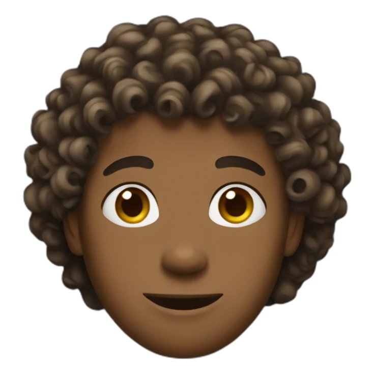 Metisse men  curly hair   sticker