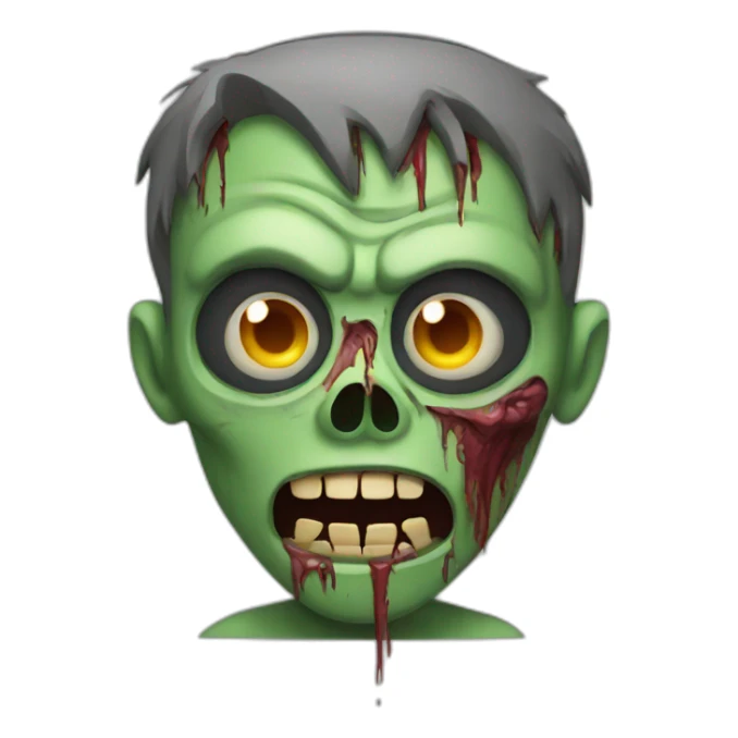 zombie with phone sticker