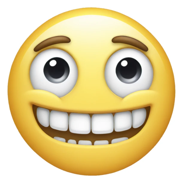 smiley with close teeth, clear lenses and lively eyes sticker