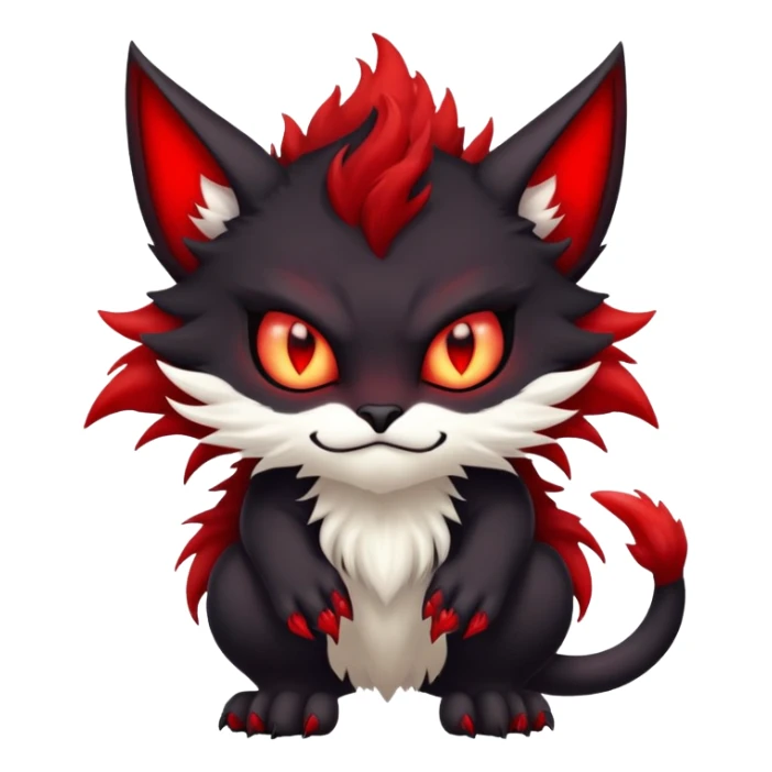 Meowster-Demon-Fakémon-Vernid-Fionbri-hybrid-creature sticker