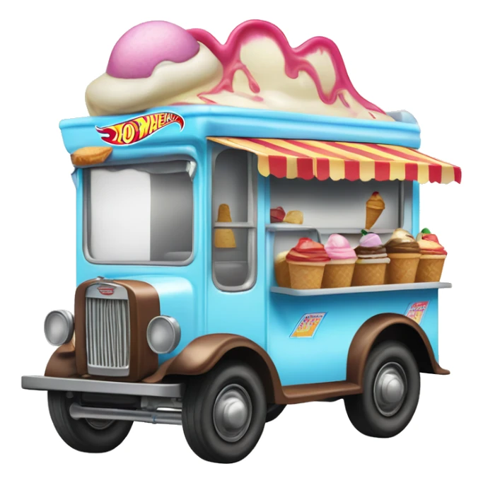 Hot wheels style, ice cream food truck from 1917 sticker