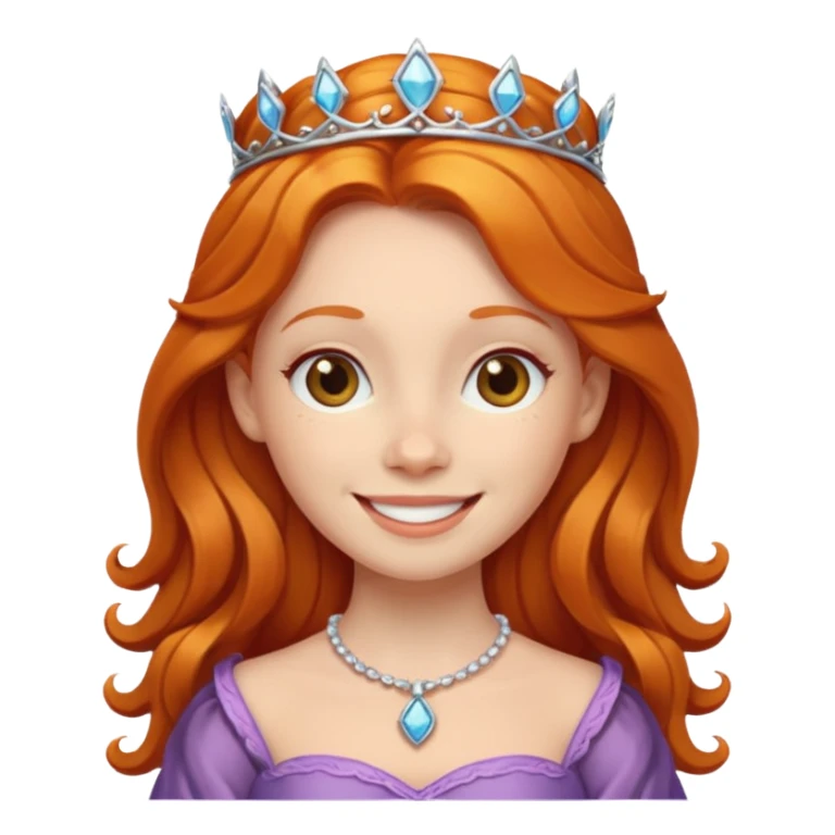 ginger princess - like the blonde princess emoji sticker