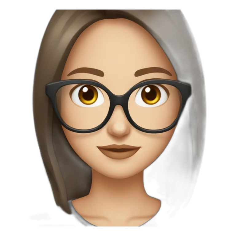 darya skrobko in glasses with brown hair and grey eyes sticker