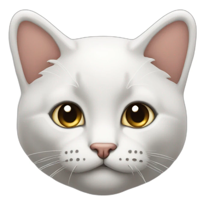 kot w biało czarne łatki  sticker