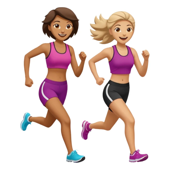 Women Running to brunch sticker