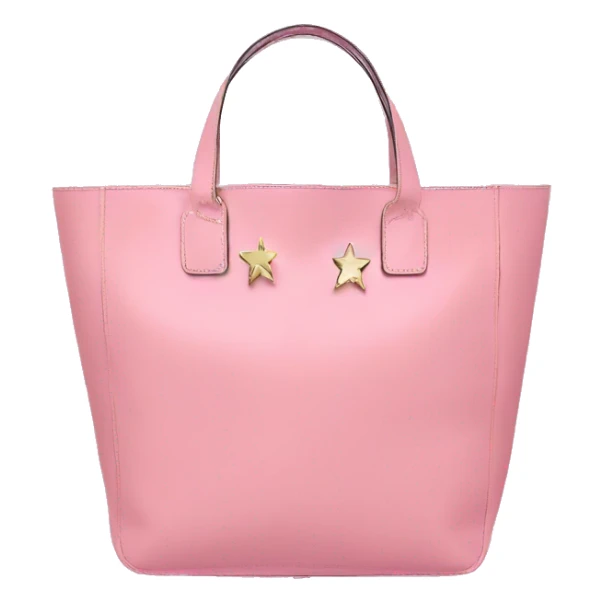 marc jacobs tote bag in pink with stars sticker