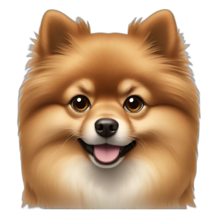 Pomeranian brown hair sticker