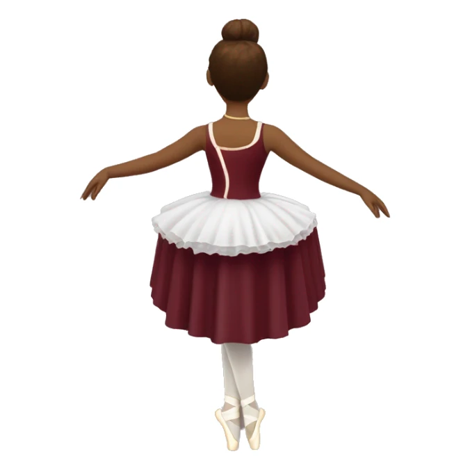 burgundy music box with white ballerina standing back sticker