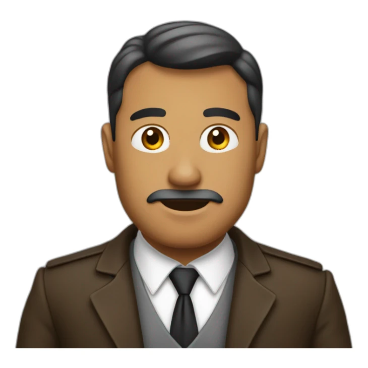 hombre frente a un escritorio sticker