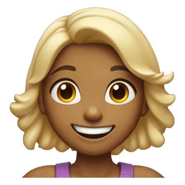 Girl happy saying yay sticker