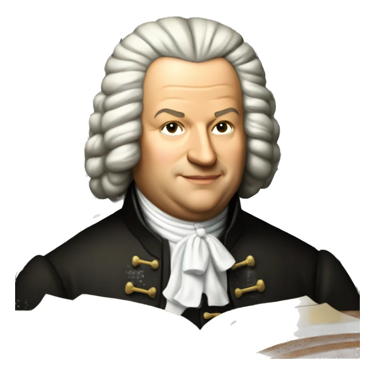 Johann Sebastian Bach playing the organ sticker