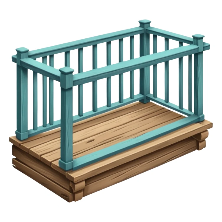 balcony made out of wood sticker