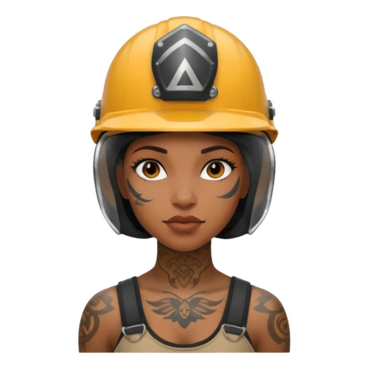 tattooed black woman in helmets sticker