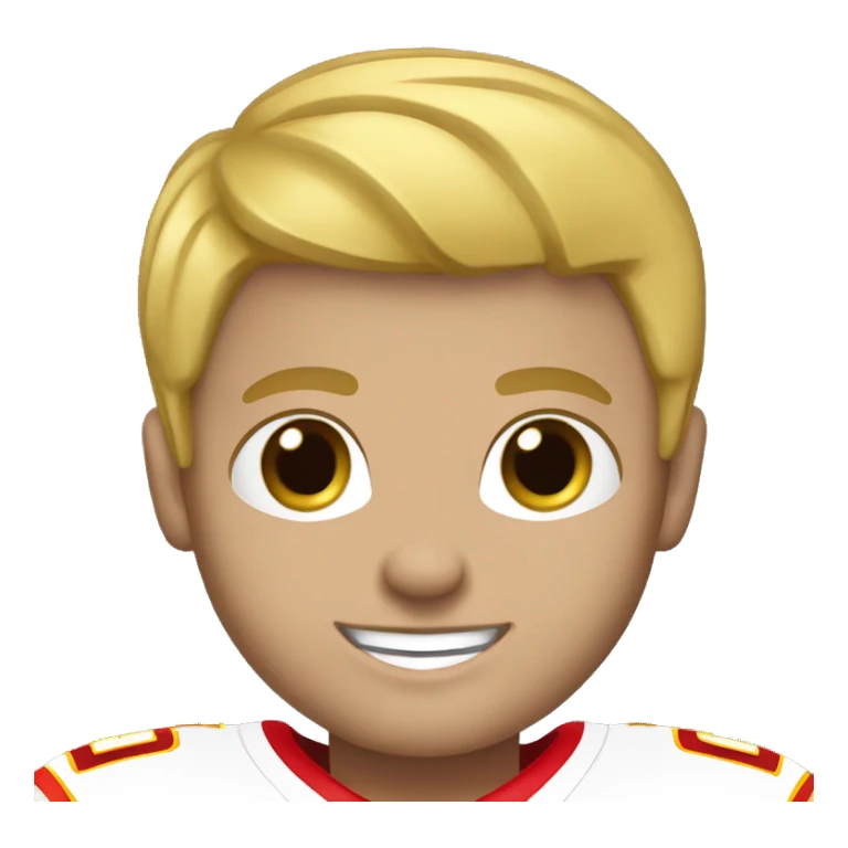 Blonde short hair blue eyes chiefs fan  sticker