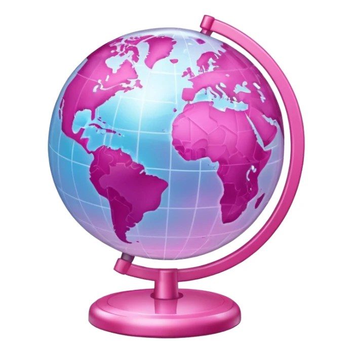 mix light pink dark pink and white girly internet globe sticker