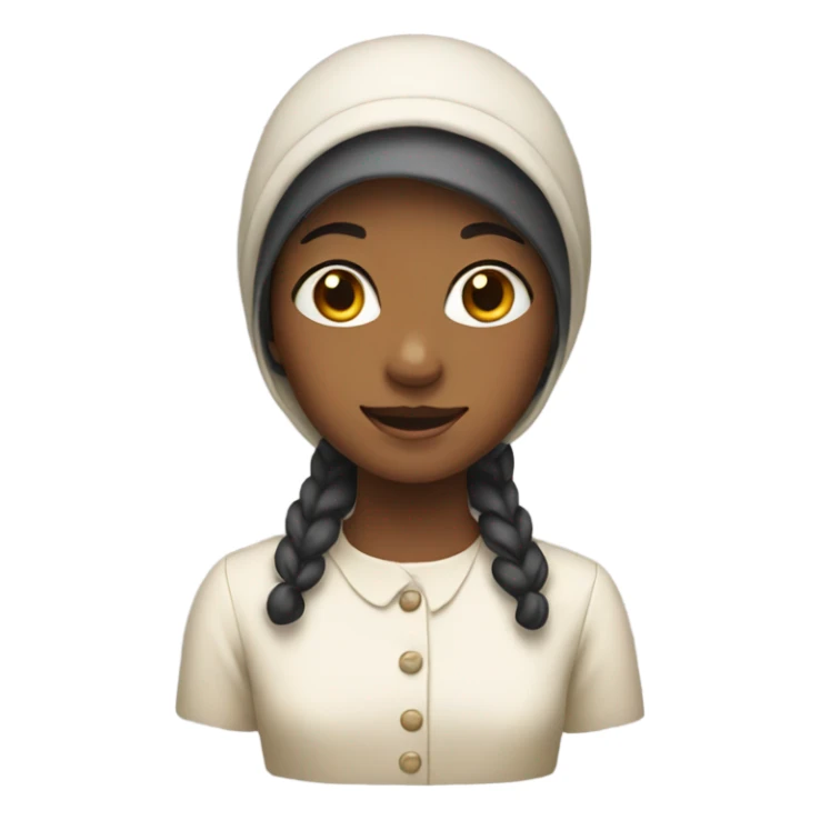 girl wearing a bonnet sticker