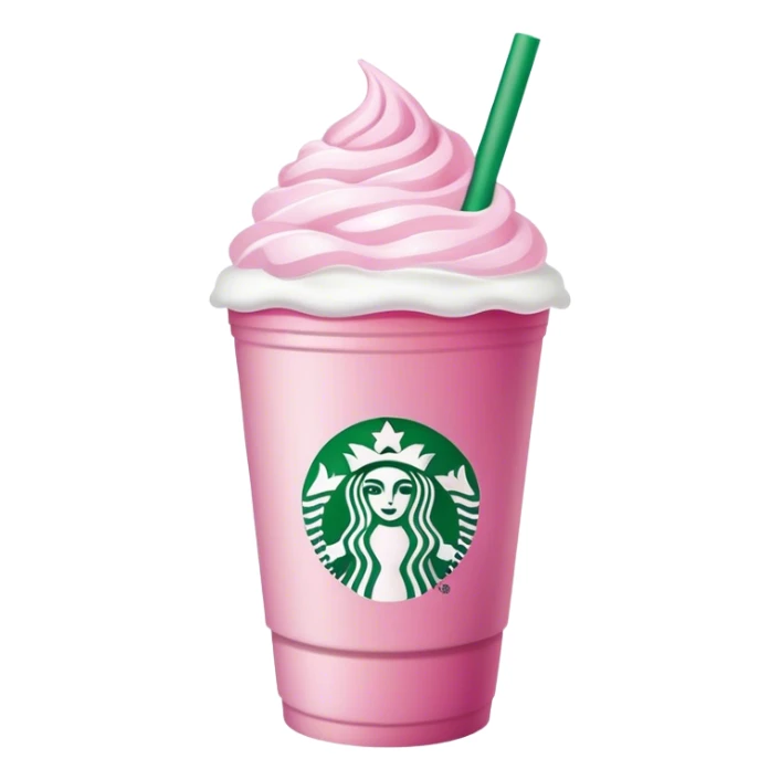 starbucks cup pink drink with cold foam sticker