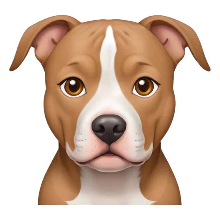 light brown and gray american pitbull terrier with light brown eyes sticker