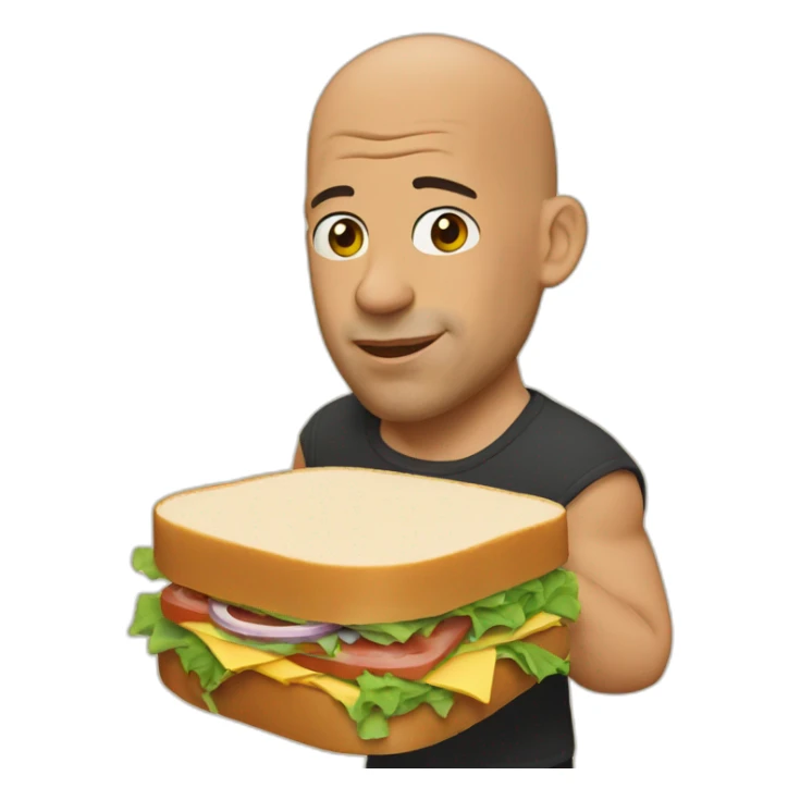 Vin diesel eat sandwich sticker