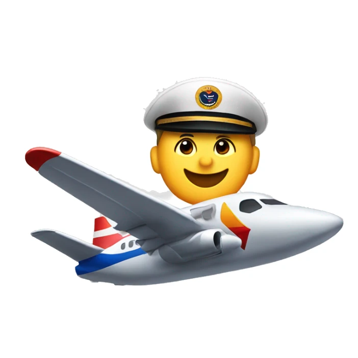 little pilot in a captain hat waving and flying a southwest plane sticker