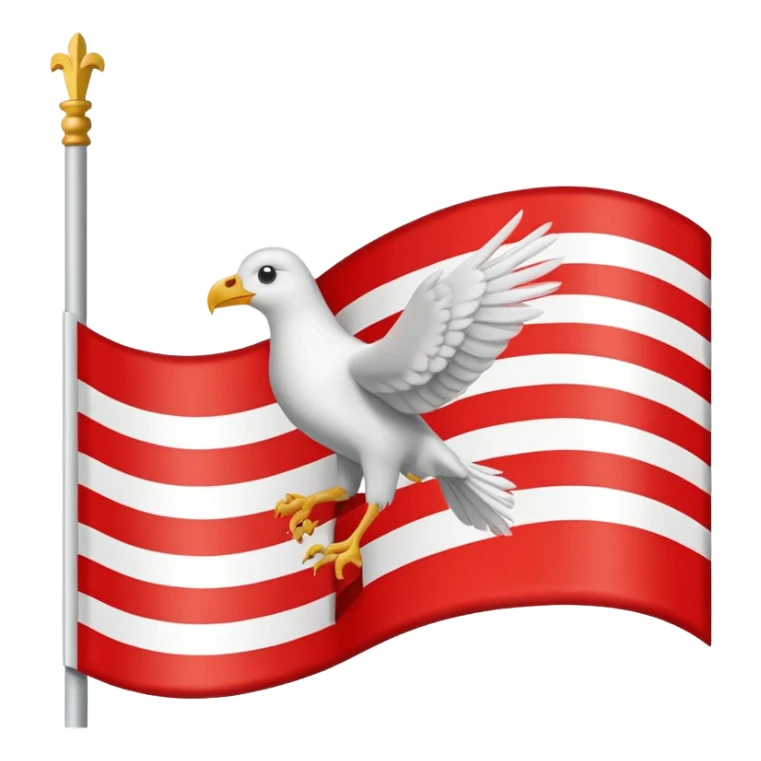 drapeau de Lorraine montrant les trois oiseaux blancs dans la bande rouge diagonale sticker