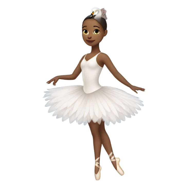 Ballerina with swan dress  sticker