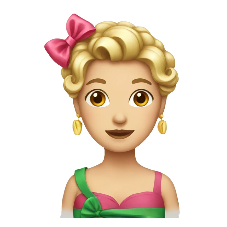 lady with bow sticker