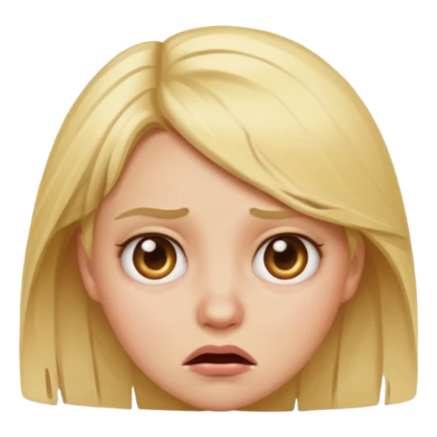 disgusted blonde girl emoji sticker