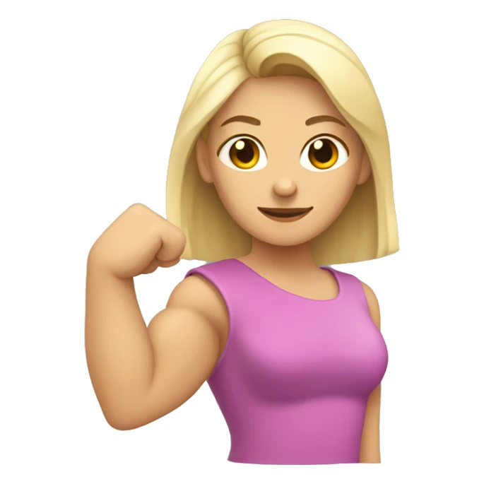 Caucasian woman arm muscles sticker