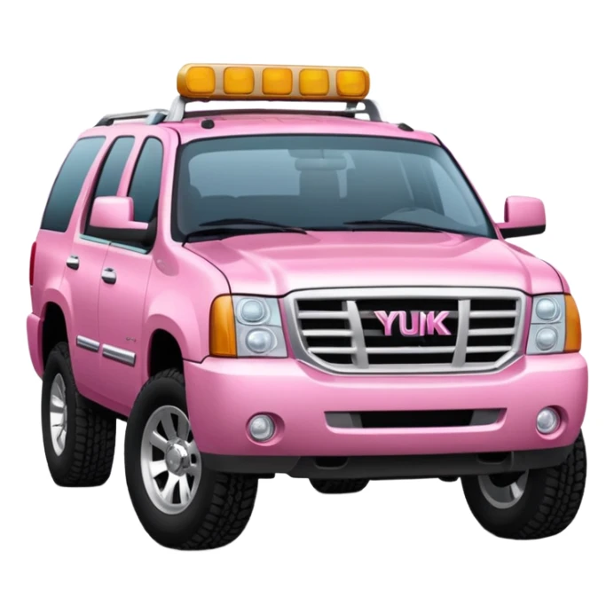 a Yukon SUV truck in pink sticker