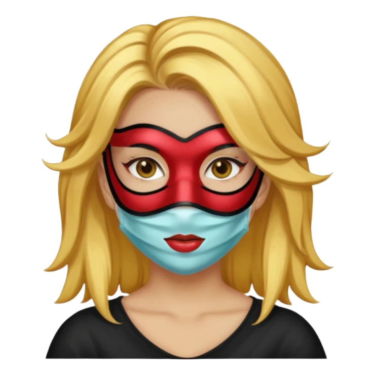 applymask goldhairgirl sticker