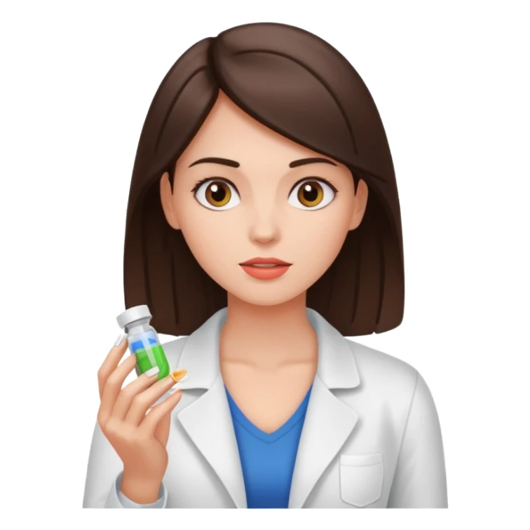 Beautiful fit brunette girl taking pills  sticker