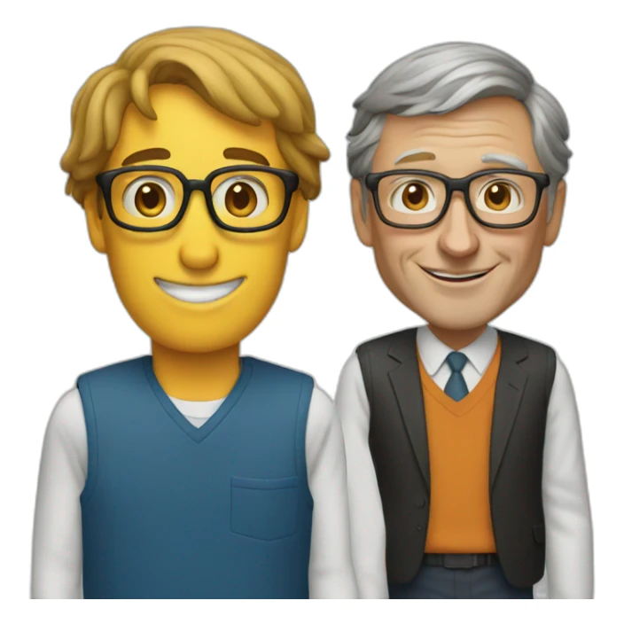 Jobs and Bill Gates sticker