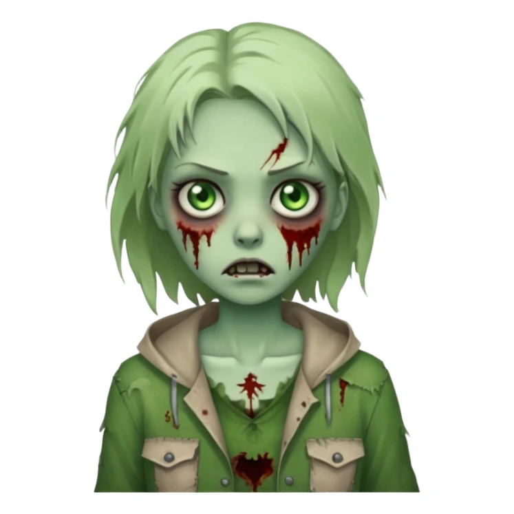 zombie girl sticker