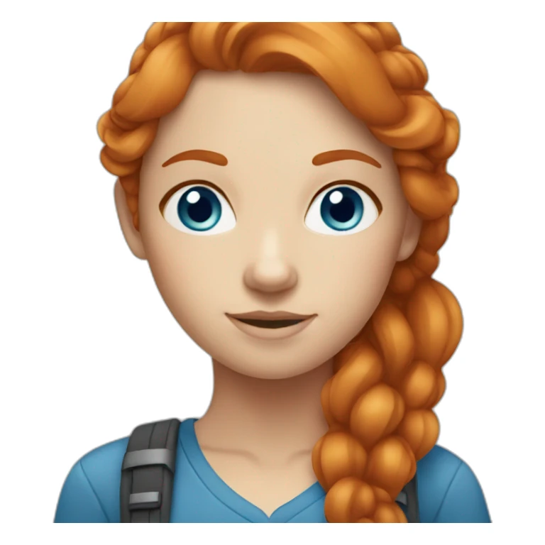 Ginger hair and blue eyes woman in Canada  sticker