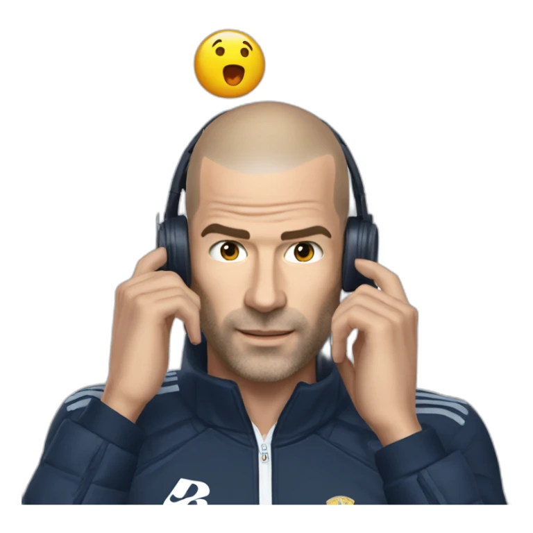 Phone on top of zidane's head sticker