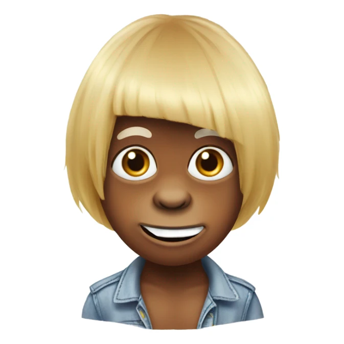 Orangutan wearing a blonde wig￼ sticker