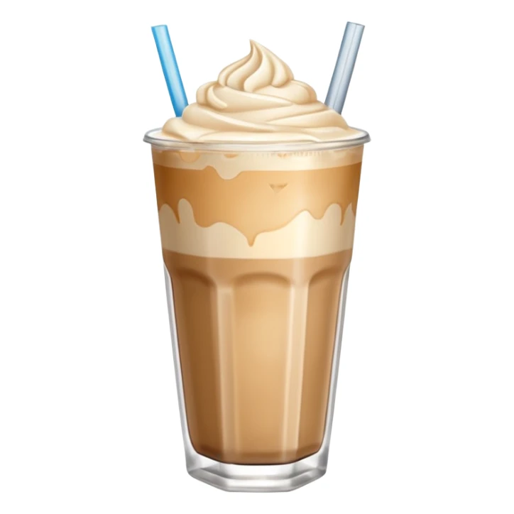 iced vanilla latte, inviting, with visible ice cubes, creamy color, in a clear glass, coffee shop vibe, no text, emoji style sticker