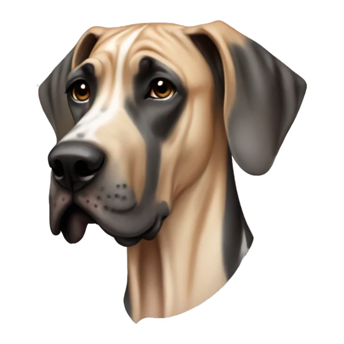 Great dane with thin orangish tan and black stripes sticker
