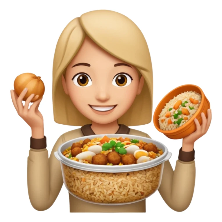 i want an emoji of biriyani delivery sticker