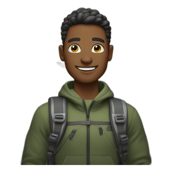 men on the peak of a mountain sticker